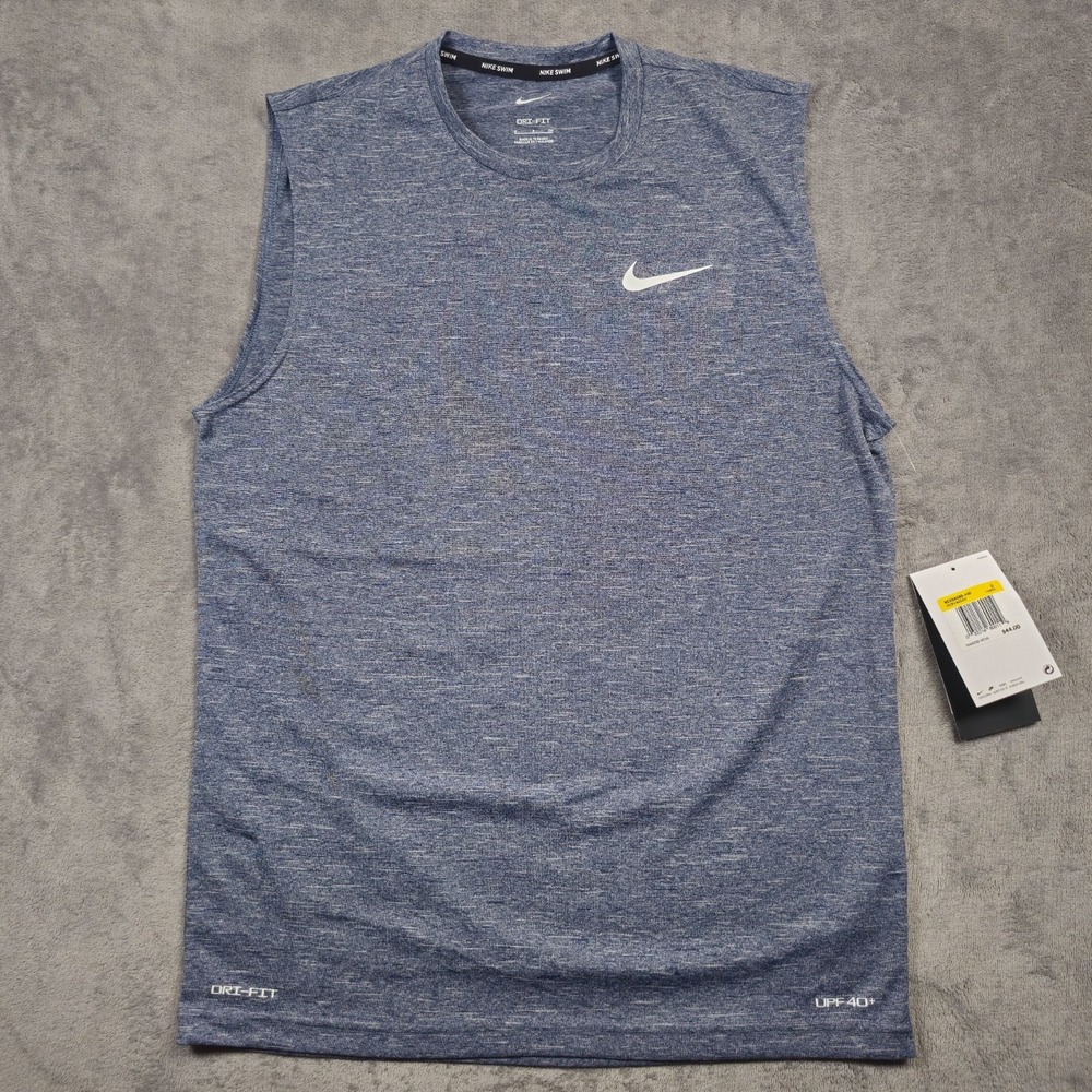 Men's Small Nike Sleeveless Swim Shirt UPF 40+ New With Tags Exercise Shirt